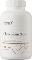 Mineralen - Chroom - Geen ongewenste toevoegingen - Hoge dosis - 200 Tabletten - Chroom Supplementen - Chromium uit chroompicolinaat - OstroVit