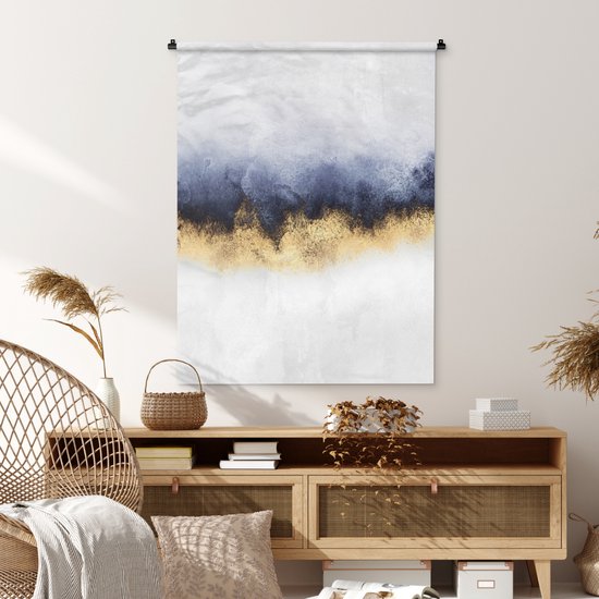 Tapisserie - Toile murale - Abstrait - Or - Luxe - 90x120 cm - Tapisserie