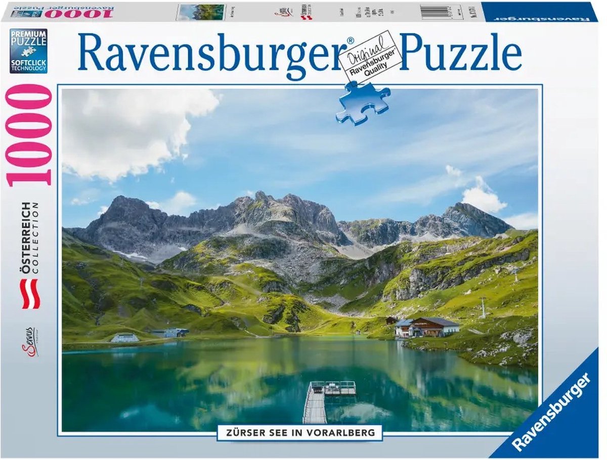 Ravensburger puzzel Zürser See in Vorarlberg - 1000 stukjes.