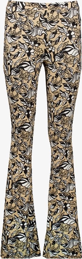 TwoDay dames flared broek beige met print - Maat S