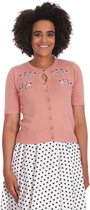 Banned - The Kissing Poodles Cardigan - S - Roze