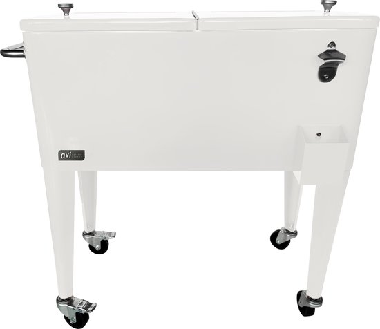 AXI Retro Cooler Wit - Koeler met wielen - 76L inhoud - Koelbox met aftapkraan van Axi — afbeelding 2