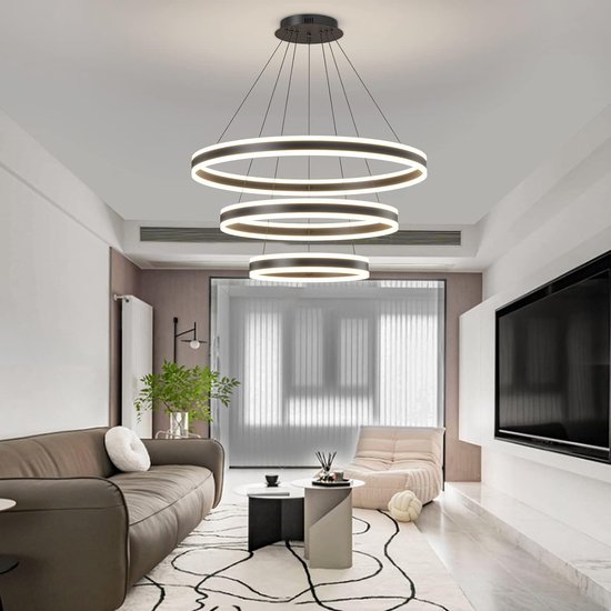 Moderne Led Kristallen Hanglamp, Ronde Hanglamp Voor De Woonkamer, 58W Dimbare Gouden Kroonluchter Met Afstandsbediening, In Hoogte Verstelbare Hanglamp Voor De Eetkamer, Woonkamer, Keuken, 80Cm Lamp