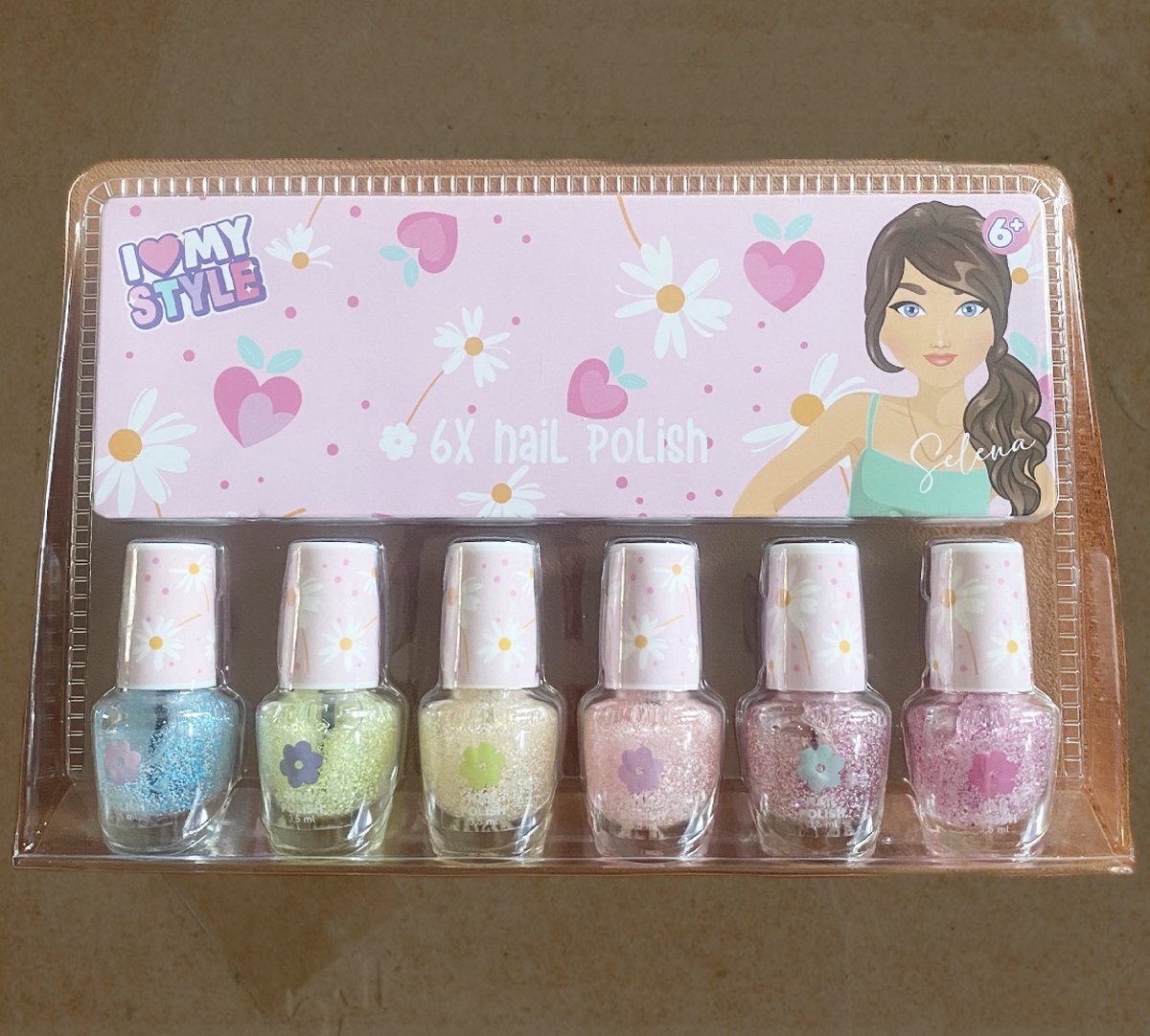 Goedkoopste 6 x glitter nagellak meisjes