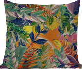 Sierkussen Buiten - Bloemen - Jungle - Tropisch - 60x60 cm - Weerbestendig