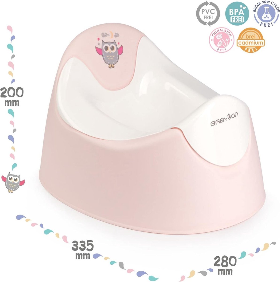 Goedkoopste Kinderpotje Trio, kindertoilet met uitneembare kom, kindertoilet, nachtpot voor kinderen/wc-bril, pan, jongens/meisjes kinderpotjes vanaf 1 jaar, babyaccessoires roze