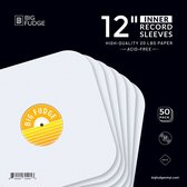 BIG FUDGE Buitenste Platenhoezen - 30 cm x 100st - Doorzichtige LP Vinyl Hoes Gemaakt van polypropyleen met Hoge Dichtheid - Duurzaam en Kreukvrij - 3 mil Dik, 32 cm x 32 cm