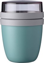 Mini lunchpot Ellipse, 300 ml, praktische mueslibeker, yoghurtbeker, beker voor onderweg. Geschikt voor vriezer, magnetron en vaatwasser, Nordic Green