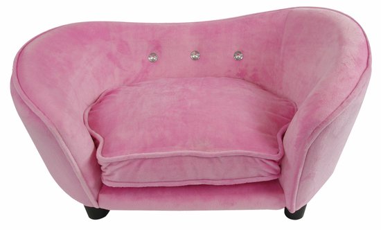 Hondenbank Snuggle Sofa Roze | Kleine honden tot 10kg.