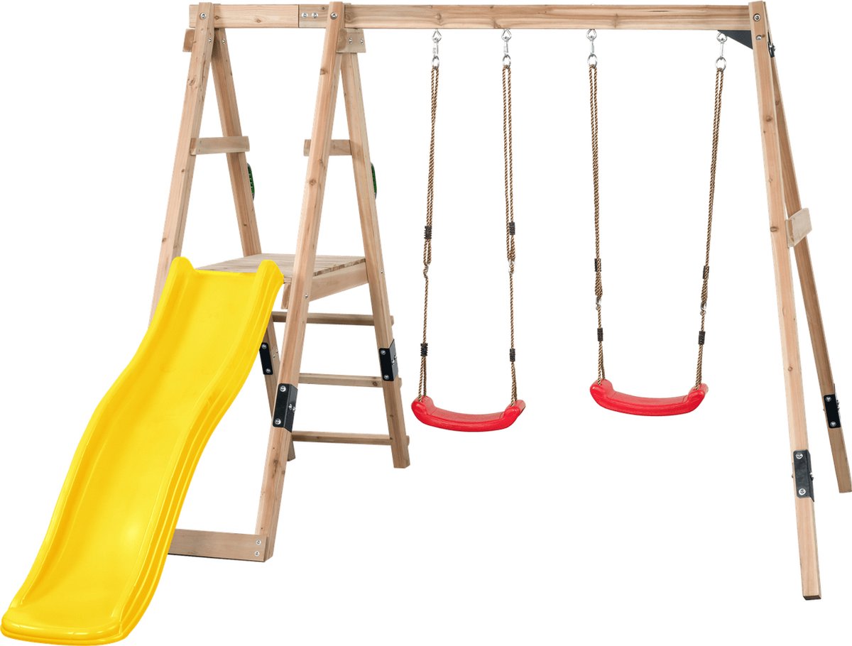 SwingKing Schommel Ava - Glijbaan Geel