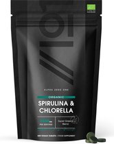 Biologische Spirulina & Chlorella - 2.000 mg per portie - pure formule zonder additieven - gecertificeerd biologisch, niet GMO, glutenvrij, halal - 300 veganistische tabletten
