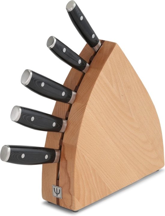 Yaxell Couteau Damas Set – Fabriqué Au Japon – Couteau De Chef Couteau Couteau Aiguiseur