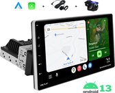 Boscer® 1Din Autoradio - Android 13 - Apple Carplay & Android Auto (Draadloos) - 9 Inch HD Verstelbaar Touchscreen - 2+64GB - Navigatiesysteem - Bluetooth - USB - GPS - WIFI - HD Achteruitrijcamera & Microfoon