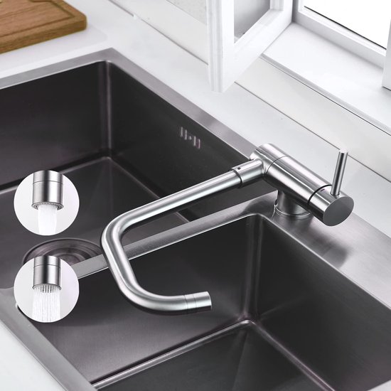Elektrische waterkraan, 360 graden draaibare doorstroomboiler, snelverwarmingskraan, badkamer/keuken, doorstroomkraan met led- temperatuurweergave (wit