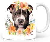 Mok met Pit Bull Beker voor koffie of tas voor thee, cadeau voor dierenliefhebbers, moeder, vader, collega, vriend, vriendin, kantoor