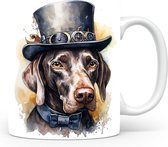 Mok met Weimaraner Beker voor koffie of tas voor thee, cadeau voor dierenliefhebbers, moeder, vader, collega, vriend, vriendin, kantoor