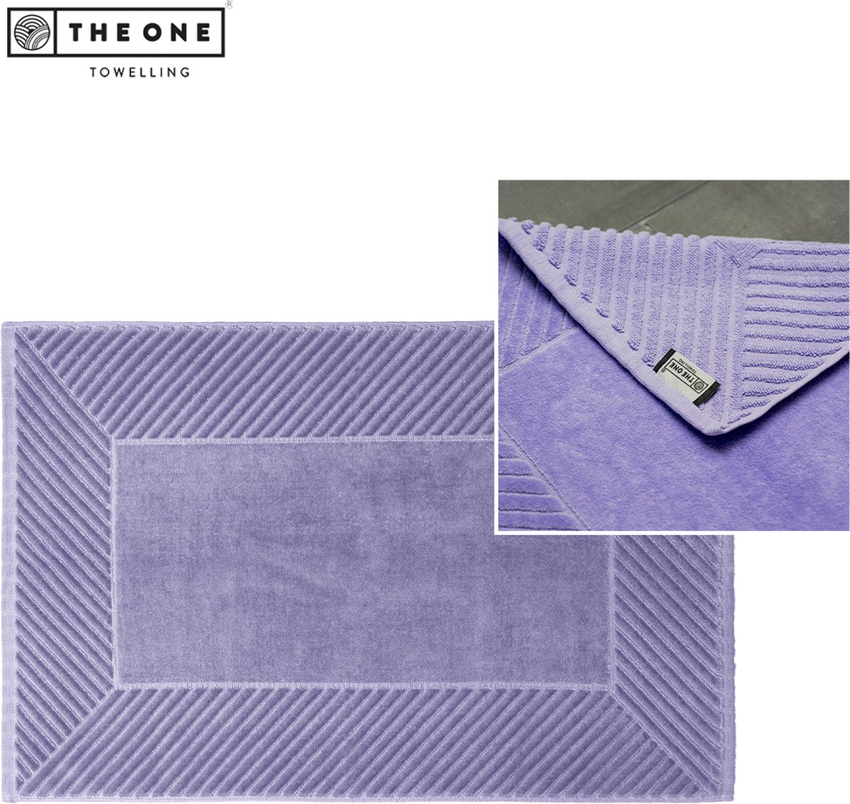 The One Towelling Badmat - Extra dikke Douchemat - 100% Zacht katoen - 50 x 80 cm - Velours - Lavender