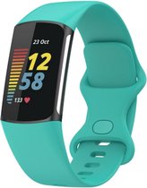 Siliconen bandje - Fitbit Charge 5/6 - Maat M/L - Teal