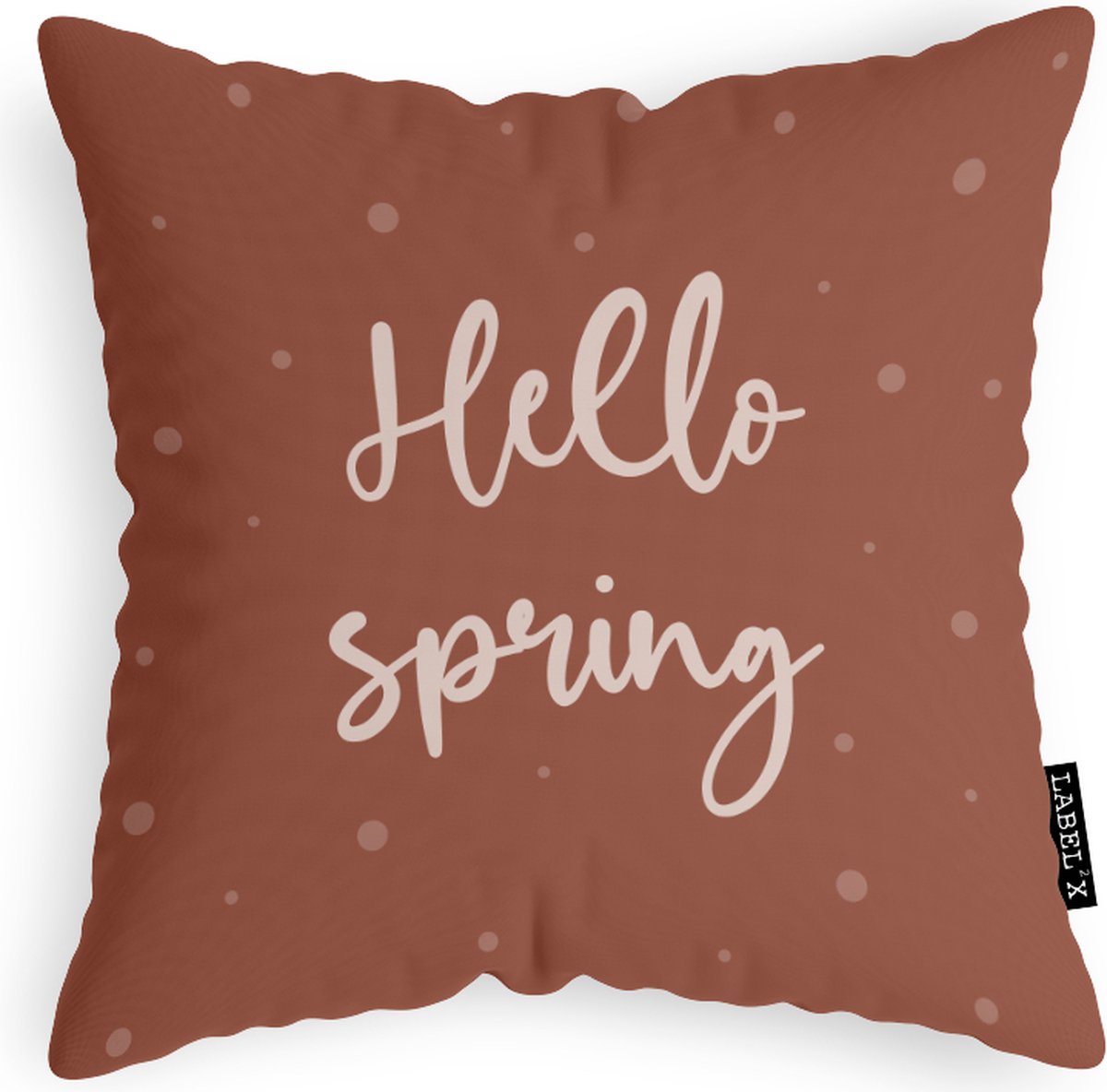 Sierkussen - Hello Spring Buiten - Multicolor - 50 Cm X 50 Cm