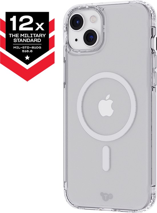 Tech21 Evo Clear - iPhone 15 Plus hoesje - Schokbestendig telefoonhoesje - Geschikt voor MagSafe - Transparent - 3,6 meter valbestendig