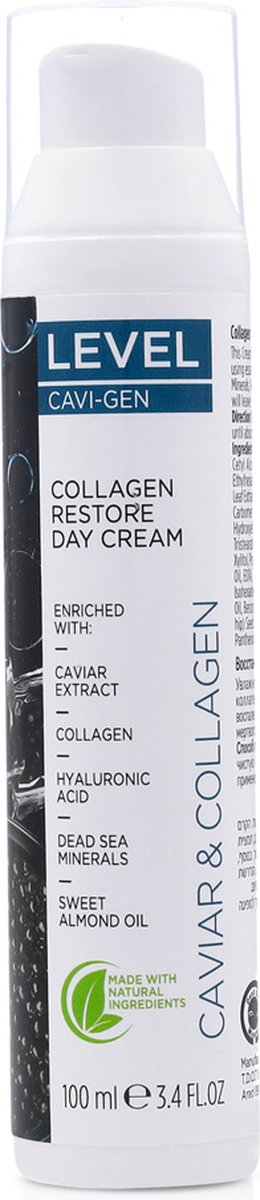 Level - Dead Sea Minerals Caviar & Collagen - Collagen Restore Day Cream 100 ml (Dode Zee Mineralen Kaviaar & Collageen - Collageen Herstel Dagcreme)