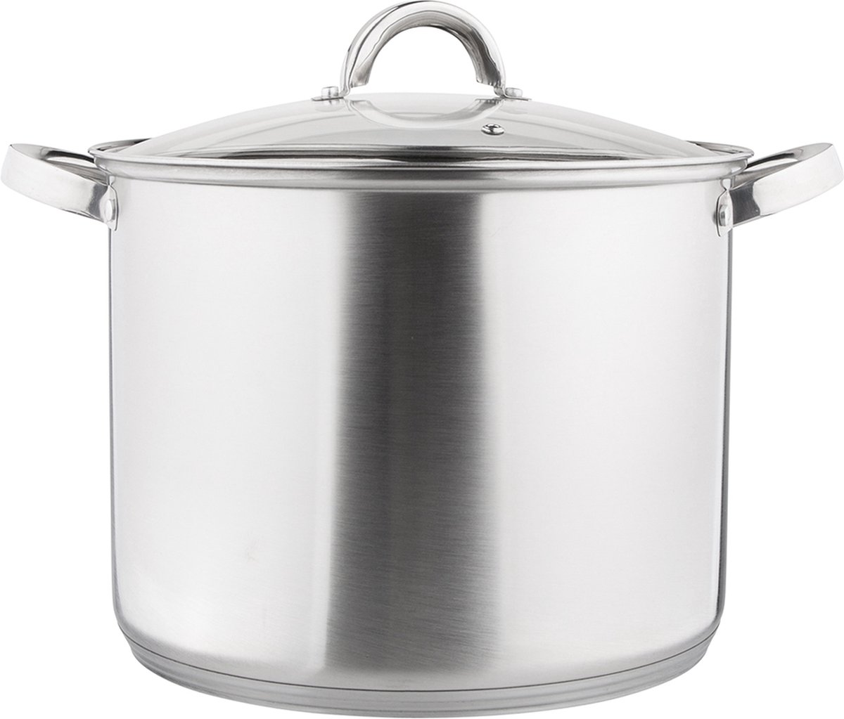 Altom Design Fabio RVS Hoge Soeppan / Kookpan 24cm 8.5L Met Glazen Deksel 24 x 20 cm