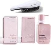 Kevin Murphy - Angel Set - Wash + Rinse + Masque + KG Ontwarborstel - Volume - Shampoo + conditioner + masker -