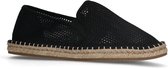 Sacha - Heren - Zwarte mesh loafers met touwzool - Maat 43