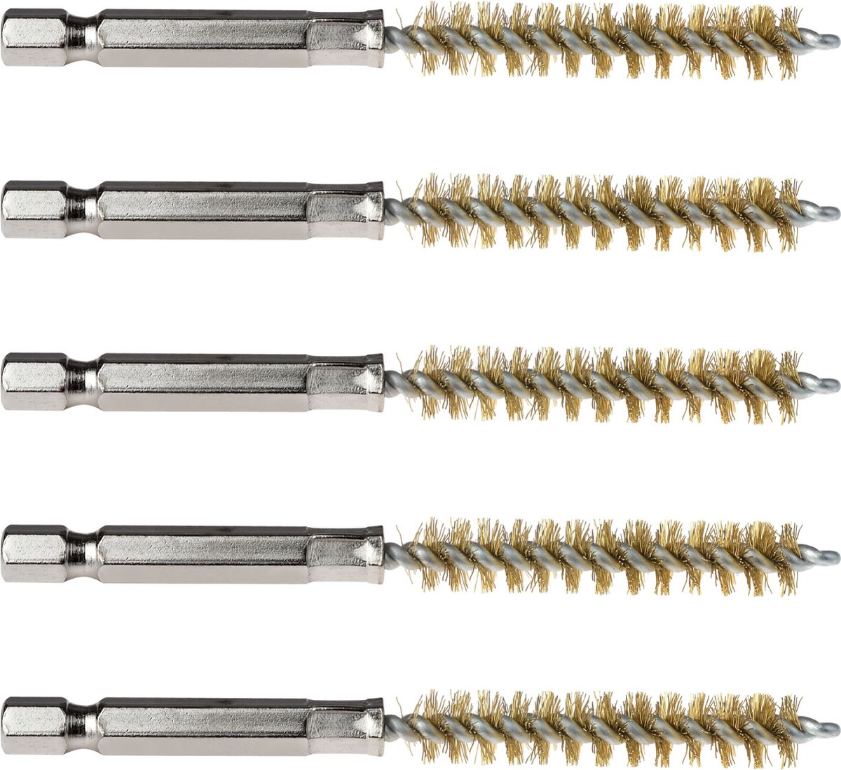SW-Stahl 62330L-M9 messing borstels 9mm 5-delig
