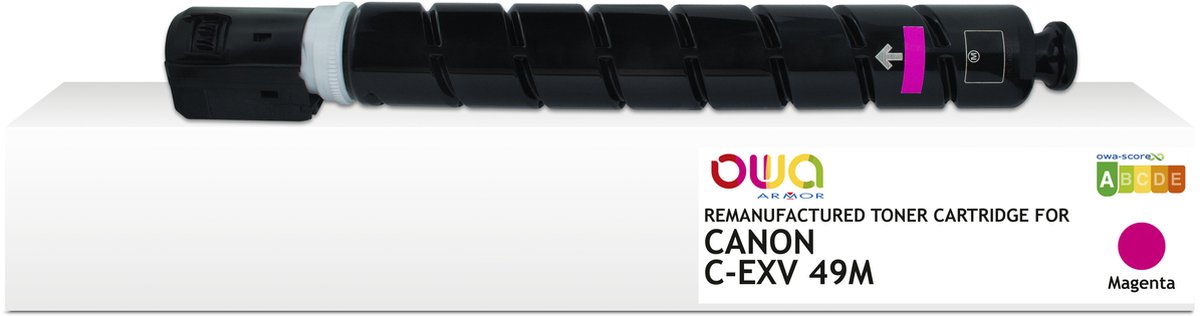 OWA Toner CANON C-EXV 49 M - Refurbished Canon toner met chip - Magenta - 19.000 pagina's - CEXV49, EXV49, CEXV49M