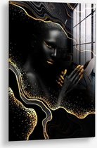 Wallfield™ - Marlbe Woman | Glasschilderij | Gehard glas | 60 x 90 cm | Magnetisch Ophangsysteem