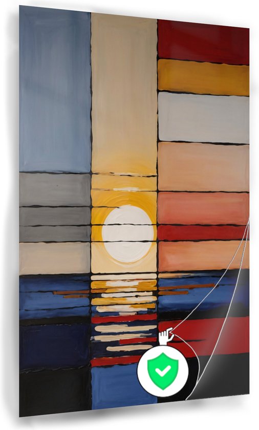 Foto: Zonsondergang abstract poster zon posters poster abstract posters vintage poster slaapkamer decoratie muur 40 x 60 cm