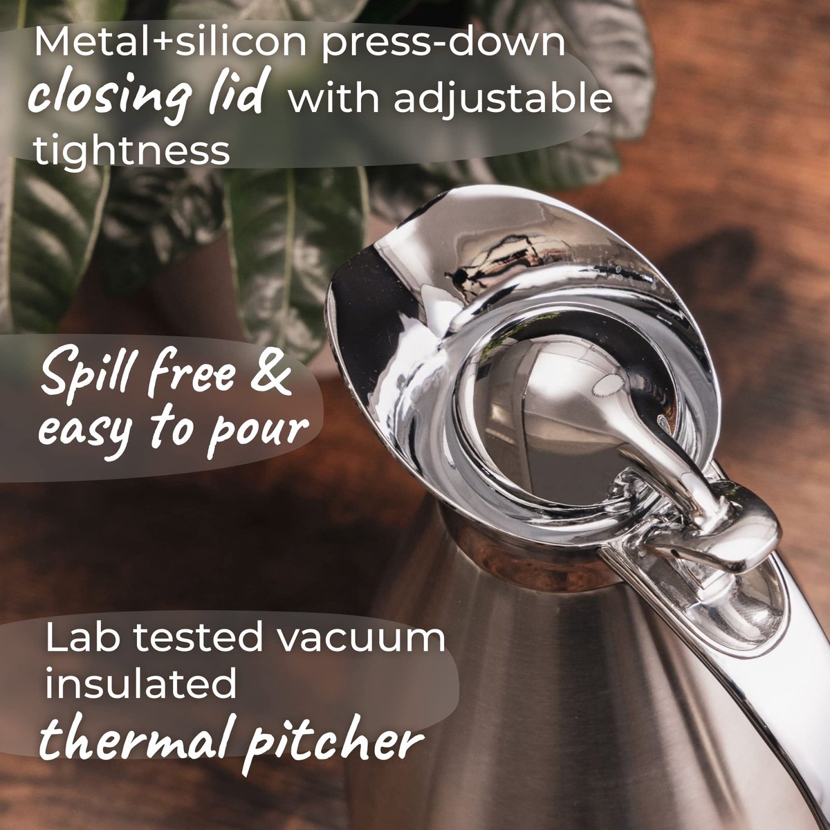 Pykal Thermische Koffie Karaf - 2 Liter - Vacuüm Koffie Dispenser Geïsoleerd 24HR 60 C