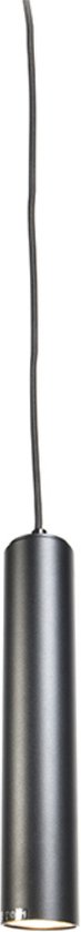QAZQA tuba - Moderne Hanglamp - 1 lichts - Ø 55 mm - Zwart - Industrieel - Woonkamer | Slaapkamer | Keuken