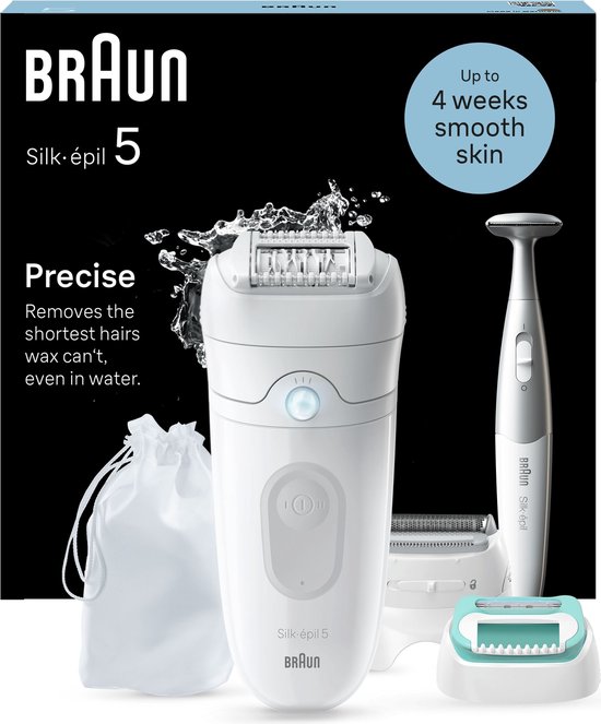 Braun Silk·épil 5 - Epilator Voor Eenvoudige Ontharing - Langdurig Gladde Huid - 5-251 - Wit/grijs