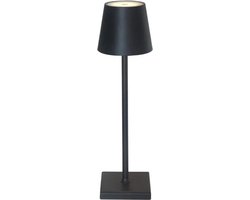 Foto: Ostin fred draadloze tafellamp zwart 38 cm dimbare touch lamp binnen buiten bureaulamp oplaadbare batterij