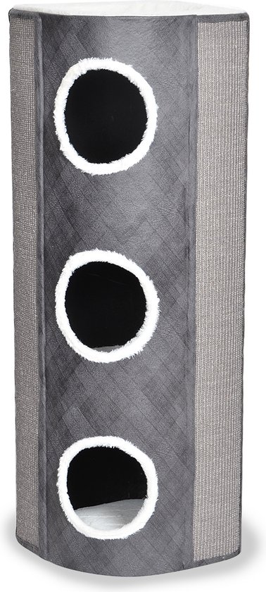 Krabton Berta L - grijs/wit - 42x42x120cm