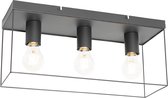 QAZQA kodi - Moderne Plafondlamp - 3 lichts - L 45 cm - Zwart - Woonkamer | Slaapkamer | Keuken