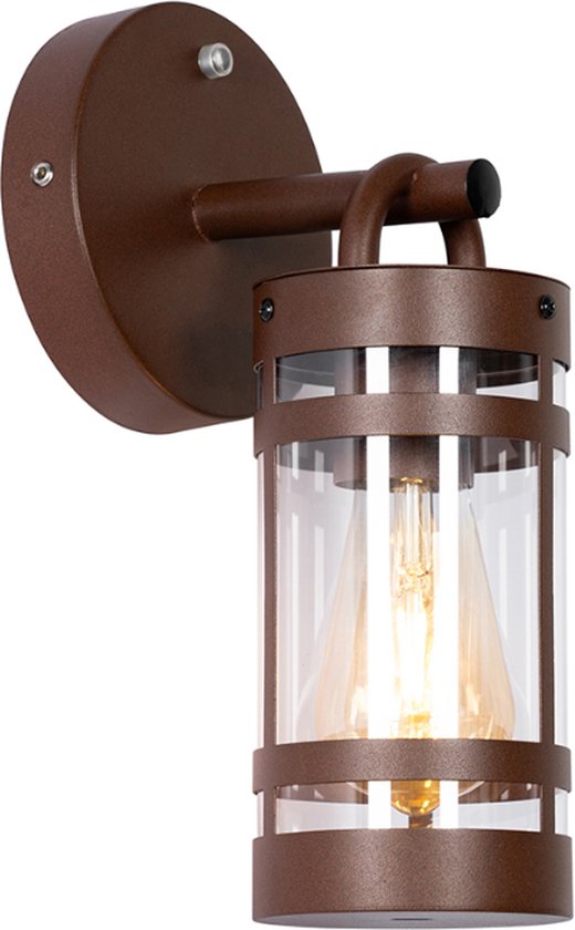 QAZQA ruben - Industriele Wandlamp voor buiten - 1 lichts - D 168 mm - Roestbruin - Industrieel - Buitenverlichting