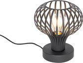 QAZQA saffira - Moderne Tafellamp - 1 lichts - H 205 mm - Zwart - Woonkamer | Slaapkamer | Keuken