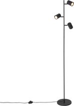 QAZQA jeana - QAZQA moderne | Lampadaire - 3 lumières - H 1500 mm - Zwart - Salon | Chambre à coucher | Cuisine