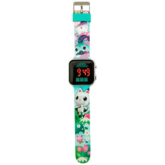 Gabby`s Dollhouse LED Horloge - Digitaal - Gabby`s Poppenhuis