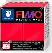 FIMO professional - ovenhardende, professionele boetseerklei blok 85 g - primair rood