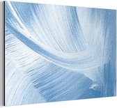 Wanddecoratie Metaal - Aluminium Schilderij Industrieel - Acrylverf - Blauw - Design - 60x40 cm - Dibond - Foto op aluminium - Industriële muurdecoratie - Voor de woonkamer/slaapkamer