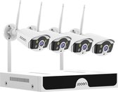 Guichet unique - CCTV - Ensemble de caméras de sécurité avec 4 caméras Plein air - Y compris disque dur de 1 To - Système de caméra de sécurité Home - Set de caméras Wifi - Caméra de sécurité - 4 Caméras - Vision nocturne - Détecteur de Motion