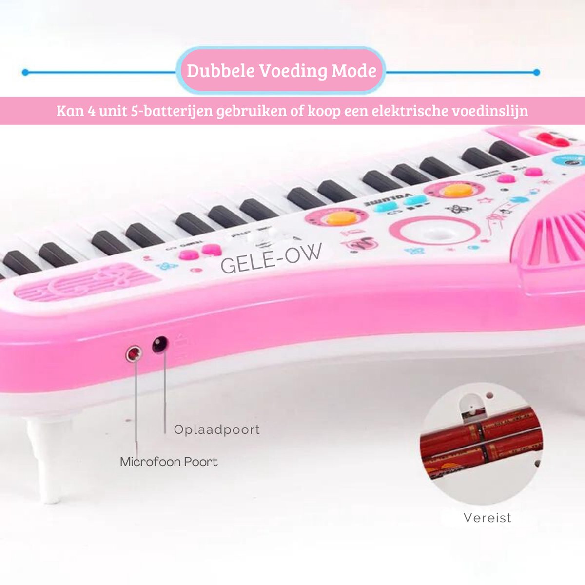Elektronische piano met microfoon voor kinderen • Kinder World Elektronische piano met microfoon voor kinderen • Kinder World