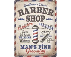 Wandbord Kapper - Gentlemen's Corner - Barber Shop - Men's Fine Grooming