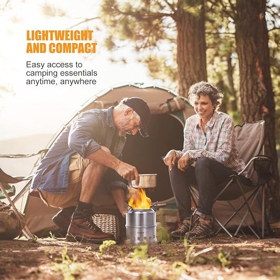 tent kachel / Draagbare Lichtgewicht - camping gas stove Portable collapsible, 7L x 7W x 14H centimetres — afbeelding 3