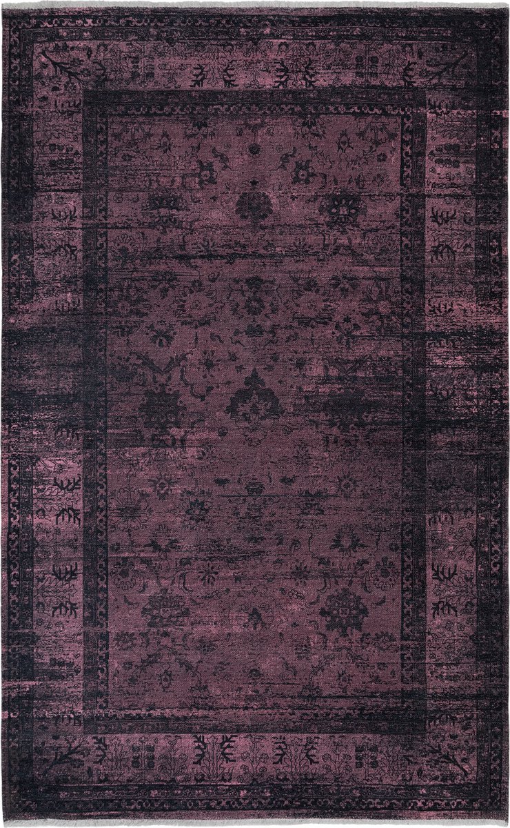 Kelim Vintage Vloerkleed - Bordeaux 80 x 215 cm - Premium Laagpolig Woonkamer Tapijt - Boho Stijl - Anti-Slip, Machinewasbaar & Super Zacht