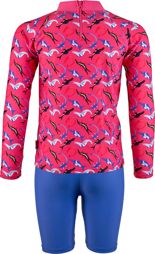 BECO ocean dinos - rashguard suit voor kinderen - roze - maat 80-86